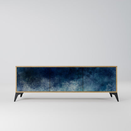CELESTIAL FALL 3-Door TV Stand in Oak Effect