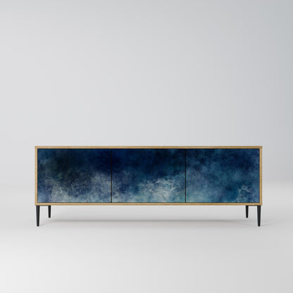 CELESTIAL FALL 3-Door TV Stand in Oak Effect