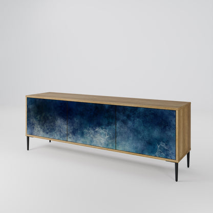 CELESTIAL FALL 3-Door TV Stand in Oak Effect