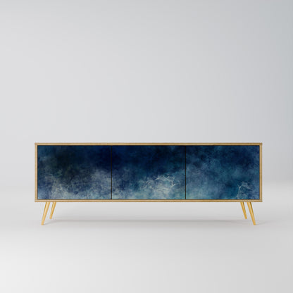 CELESTIAL FALL 3-Door TV Stand in Oak Effect