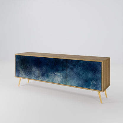 CELESTIAL FALL 3-Door TV Stand in Oak Effect