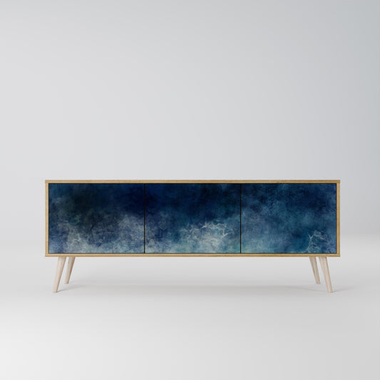 CELESTIAL FALL 3-Door TV Stand in Oak Effect