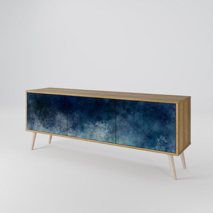 CELESTIAL FALL 3-Door TV Stand in Oak Effect