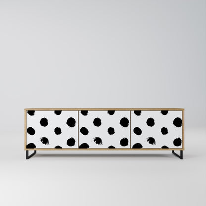 SLIPPING MINUTES 3-Door TV Stand in Oak Effect
