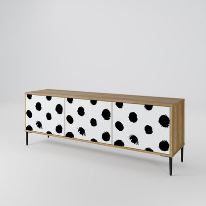 SLIPPING MINUTES 3-Door TV Stand in Oak Effect