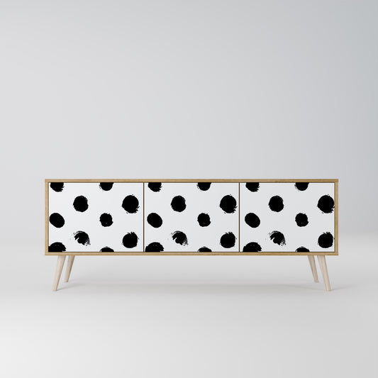 SLIPPING MINUTES 3-Door TV Stand in Oak Effect
