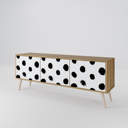SLIPPING MINUTES 3-Door TV Stand in Oak Effect