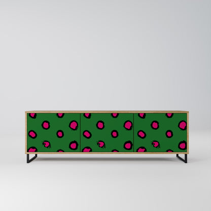 FUNKY SPOTS TV-bänk med 3 dörrar i ekeffekt