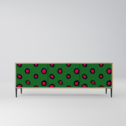 FUNKY SPOTS 3-Door TV Stand in Oak Effect