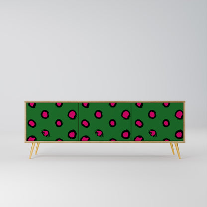FUNKY SPOTS 3-Door TV Stand in Oak Effect
