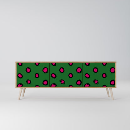 FUNKY SPOTS 3-Door TV Stand in Oak Effect