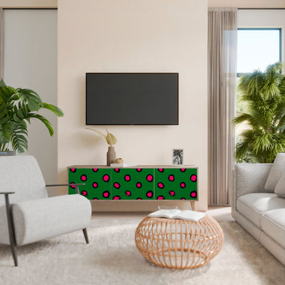 FUNKY SPOTS 3-Door TV Stand in Oak Effect