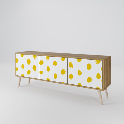 RADIANT REVERIE 3-Door TV Stand in Oak Effect
