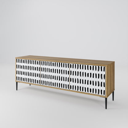 NIGHTY MELODIES 3-Door TV Stand in Oak Effect