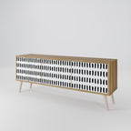 Nighty Melodies TV-bänk med 3 dörrar i ekeffekt