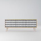 Nighty Melodies TV-bänk med 3 dörrar i ekeffekt