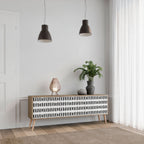 Nighty Melodies TV-bänk med 3 dörrar i ekeffekt