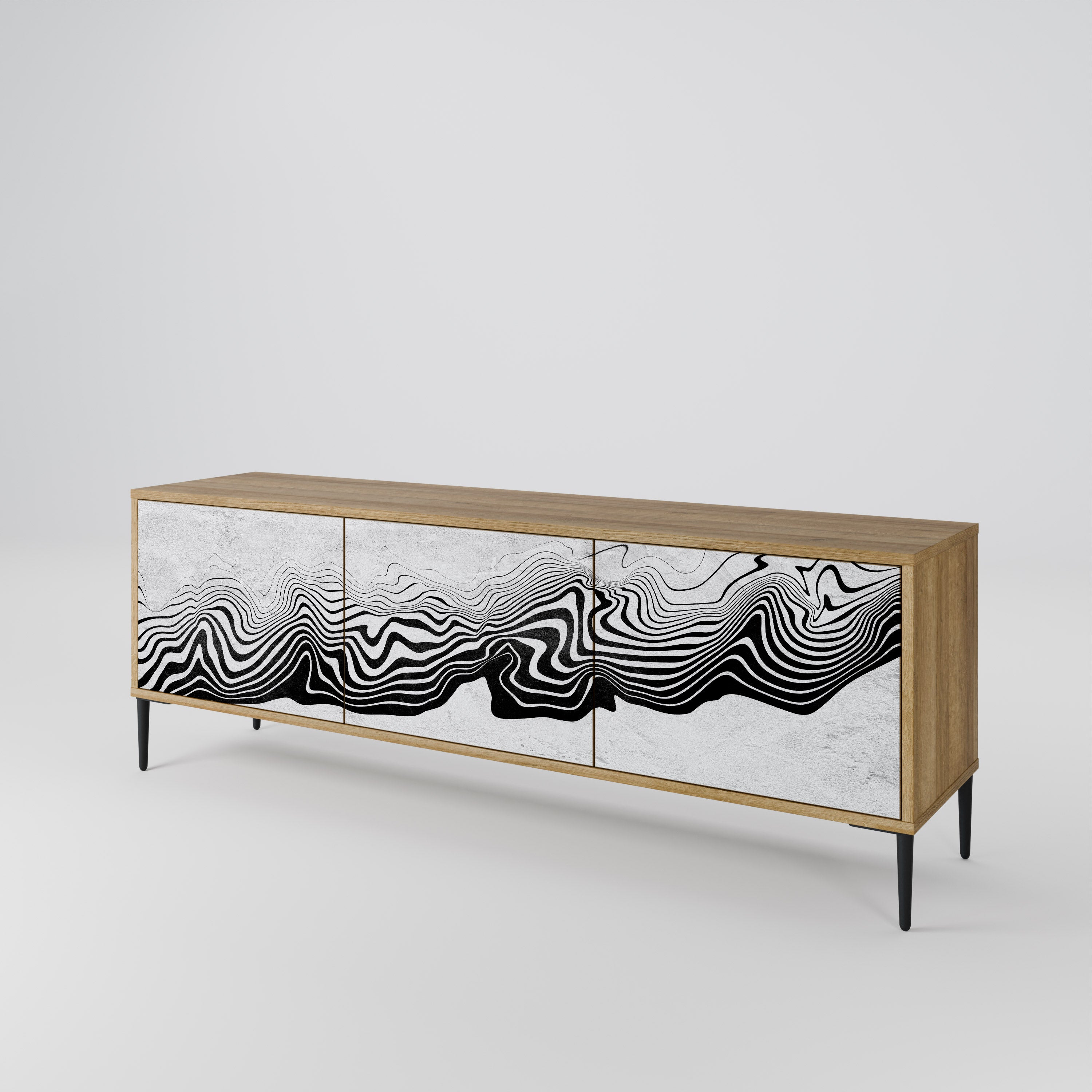MONOCHROME MIRAGE TV-bänk med 3 dörrar