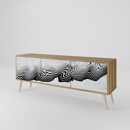 MONOCHROME MIRAGE TV-bänk med 3 dörrar