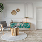 ABSTRACT ALCHEMY TV-bänk med 3 dörrar i ekeffekt