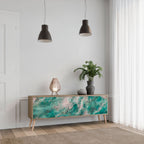 ABSTRACT ALCHEMY TV-bänk med 3 dörrar i ekeffekt