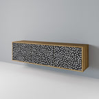 BLINDING LIGHTS TV-bänk med 3 dörrar i ekeffekt