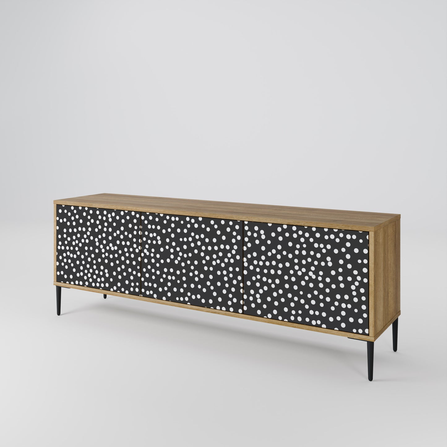 BLINDING LIGHTS 3-Door TV Stand in Oak Effect