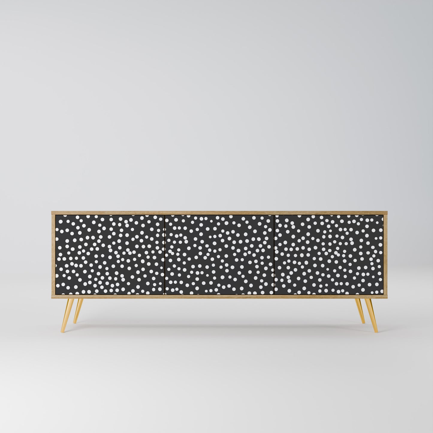 BLINDING LIGHTS 3-Door TV Stand in Oak Effect