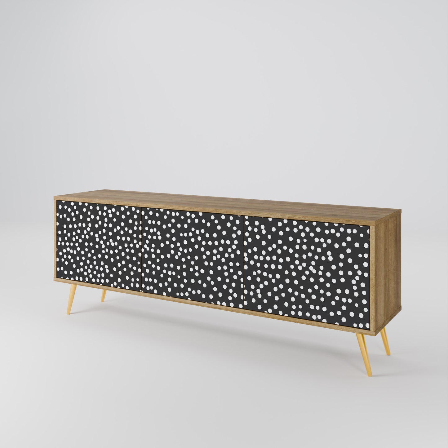 BLINDING LIGHTS 3-Door TV Stand in Oak Effect