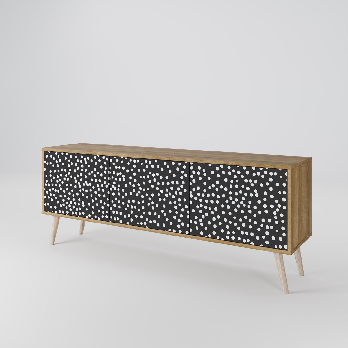 BLINDING LIGHTS 3-Door TV Stand in Oak Effect