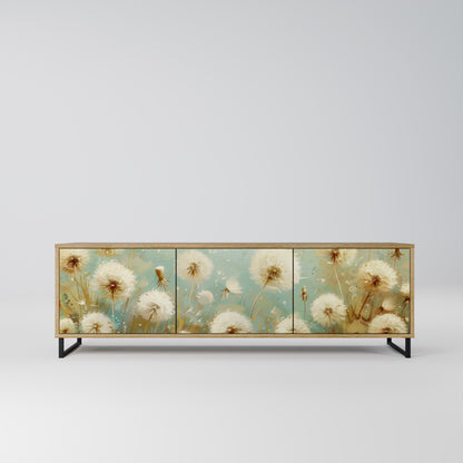 DREAMY MEADOW 3-Door TV Stand in Oak Effect