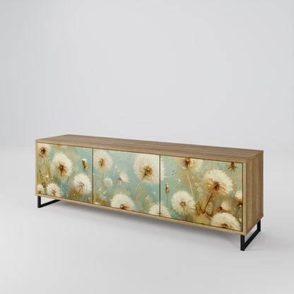 DREAMY MEADOW 3-Door TV Stand in Oak Effect