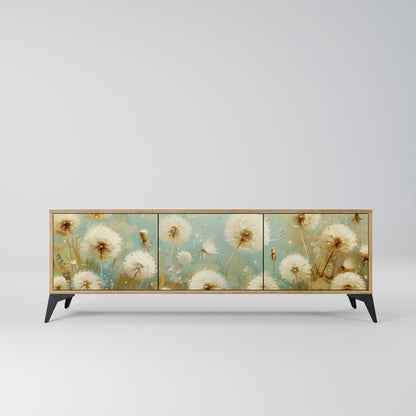 DREAMY MEADOW 3-Door TV Stand in Oak Effect