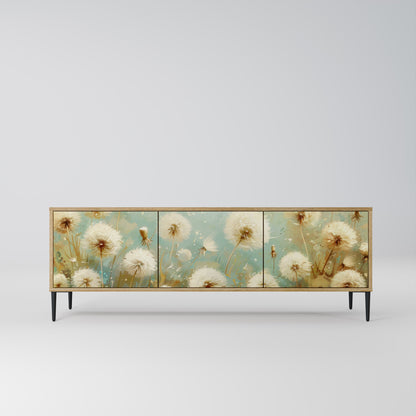 DREAMY MEADOW TV-bänk med 3 dörrar i ekeffekt