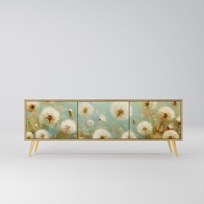 DREAMY MEADOW 3-Door TV Stand in Oak Effect