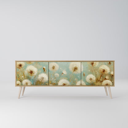 DREAMY MEADOW 3-Door TV Stand in Oak Effect