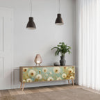 DREAMY MEADOW TV-bänk med 3 dörrar i ekeffekt