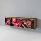 NEVERENDING BLOOM TV-bänk med 3 dörrar i ekeffekt