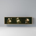 FLORAL NOIR TV-bänk med 3 dörrar i ekeffekt