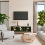 FLORAL NOIR 3-Door TV Cabinet