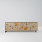 MORNING GLADE TV-bänk med 3 dörrar i ekeffekt