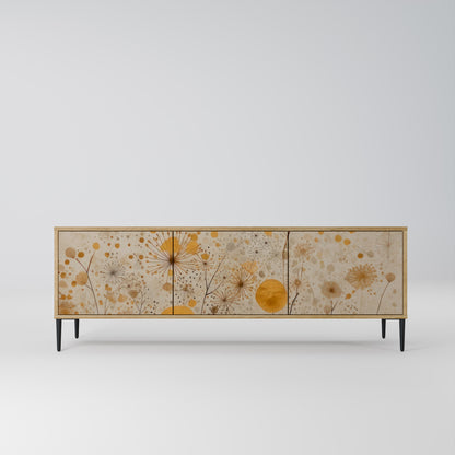 MORNING GLADE 3-Door TV Stand in Oak Effect