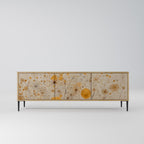 MORNING GLADE TV-bänk med 3 dörrar i ekeffekt