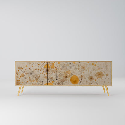 MORNING GLADE 3-Door TV Stand in Oak Effect