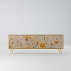 MORNING GLADE TV-bänk med 3 dörrar i ekeffekt