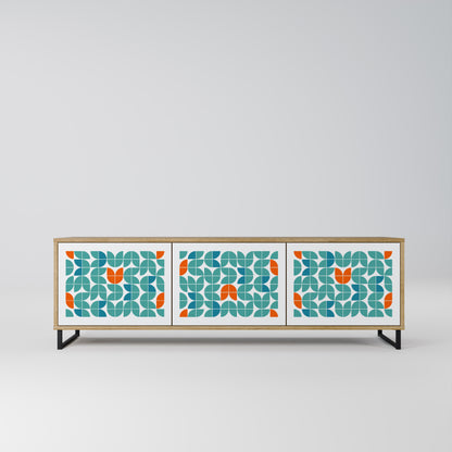 BE THE CHANGE 3-Door TV Stand in Oak Effect