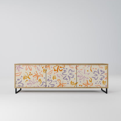 SPRING WHIMSY TV-bänk med 3 dörrar i ekeffekt