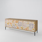 SPRING WHIMSY TV-bänk med 3 dörrar i ekeffekt