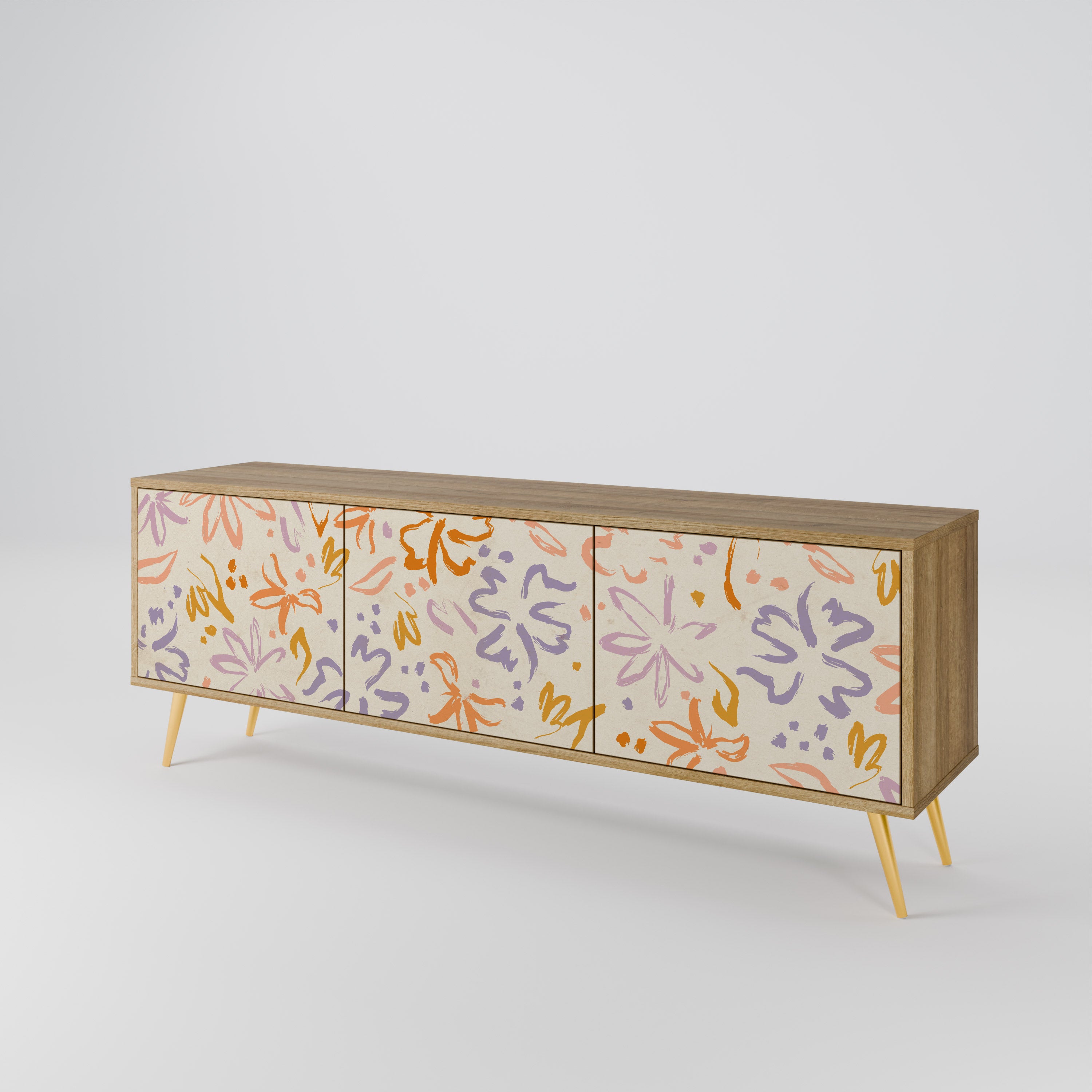 SPRING WHIMSY 3-Door TV Cabinet