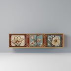 TIDLÖS FLORA TV-bänk med 3 dörrar i ekeffekt